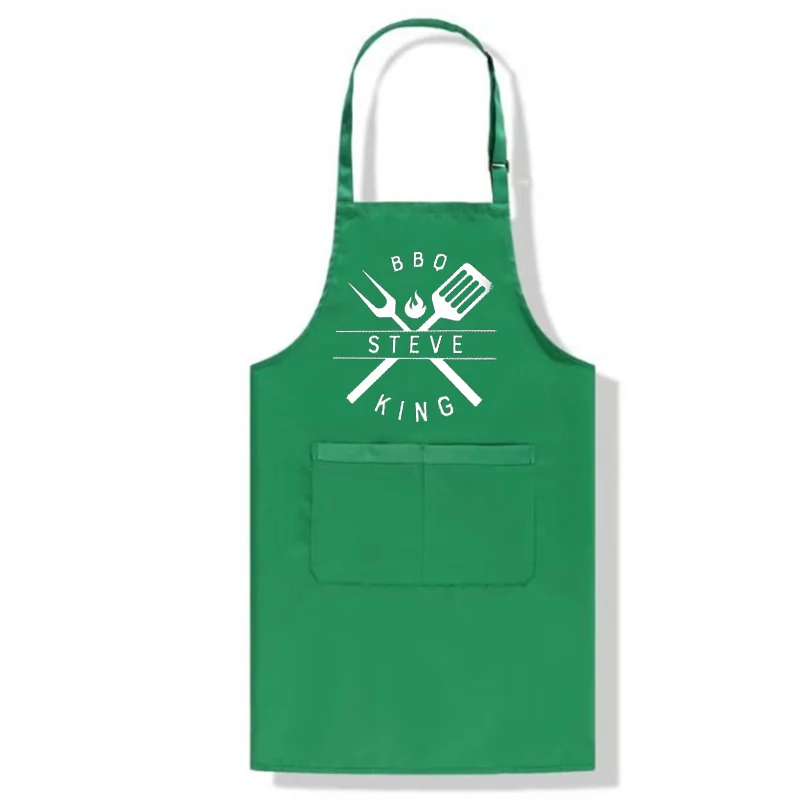 

Personalised King Queen of The BBQ Apron Baking Custom Name Home Cooking BBQ Chef Several Colours Available L