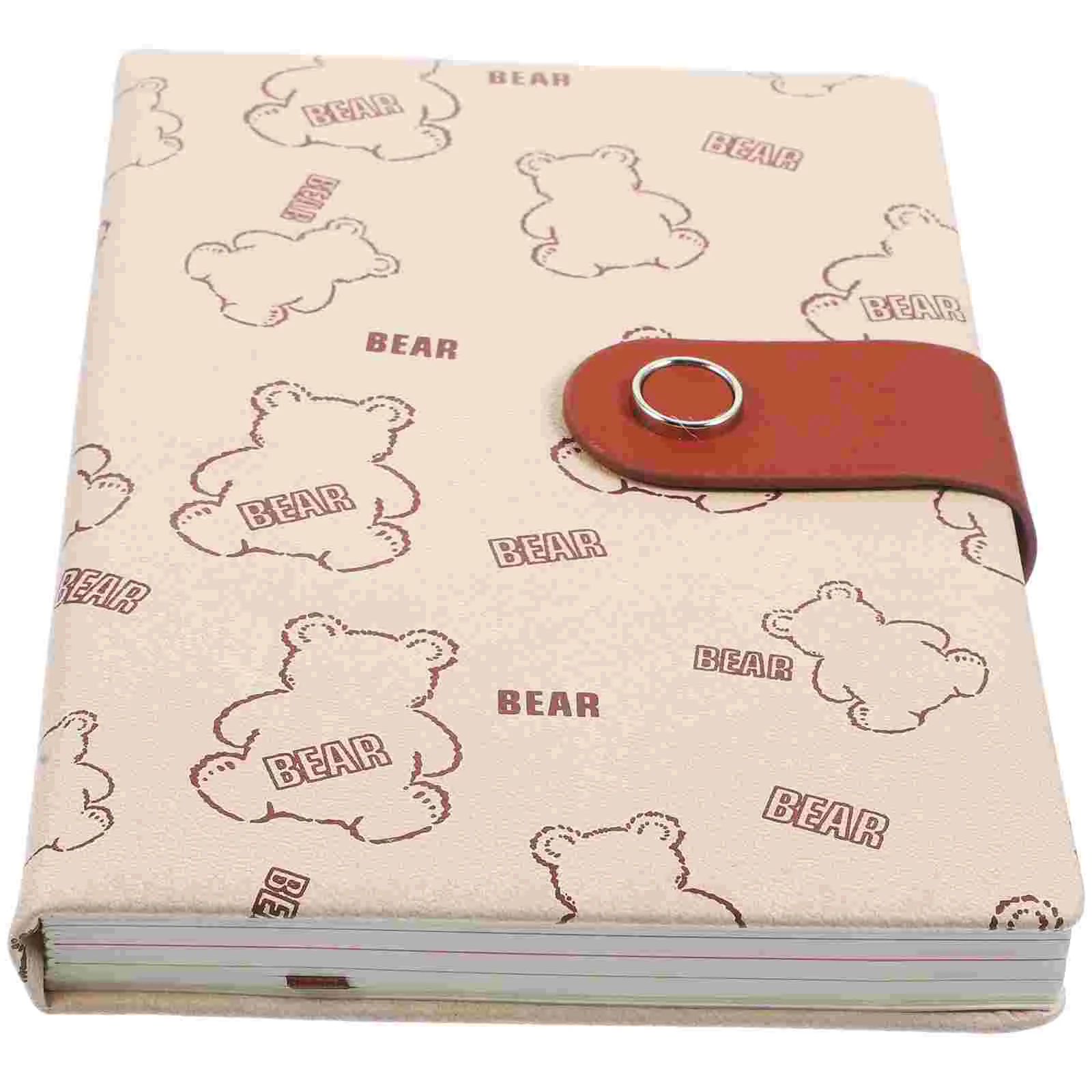 

Bear Pattern Cover B6 Notepad Business Notebook Portable Notepad Decorative Scrapbook Notepad