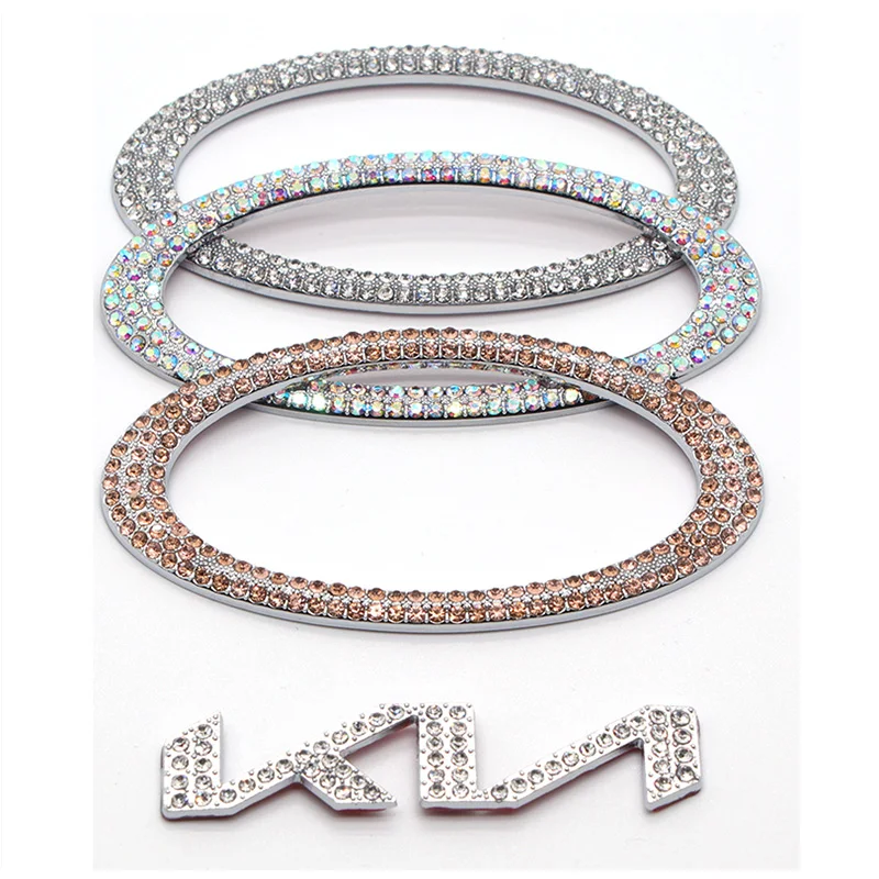 

Блестящая эмблема рулевого колеса с кристаллами и бриллиантами Женские аксессуары для интерьера автомобиля эмблема наклейка подходит для ...