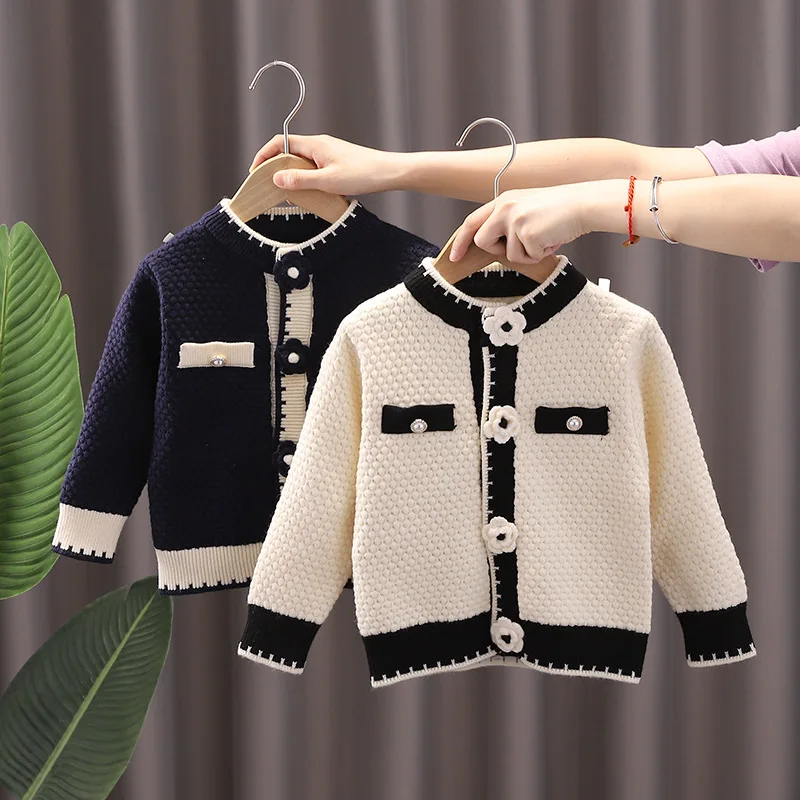 

Kids Fashion Long Cardigan Knitted Sleeve Jacket Winter Girls Girls Kids Sweater 2022 Autumn Sweaters Sweaters Knitwear Children