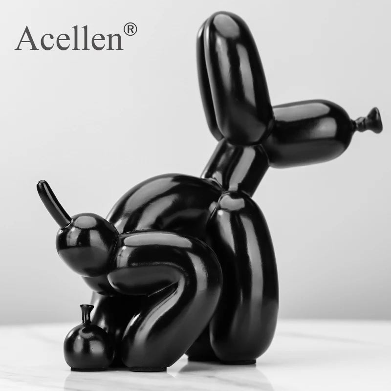 animals figurine resin cute squat poop balloon dog shape statue art sculpture figurine craftwork tabletop home decor accessories free global shipping