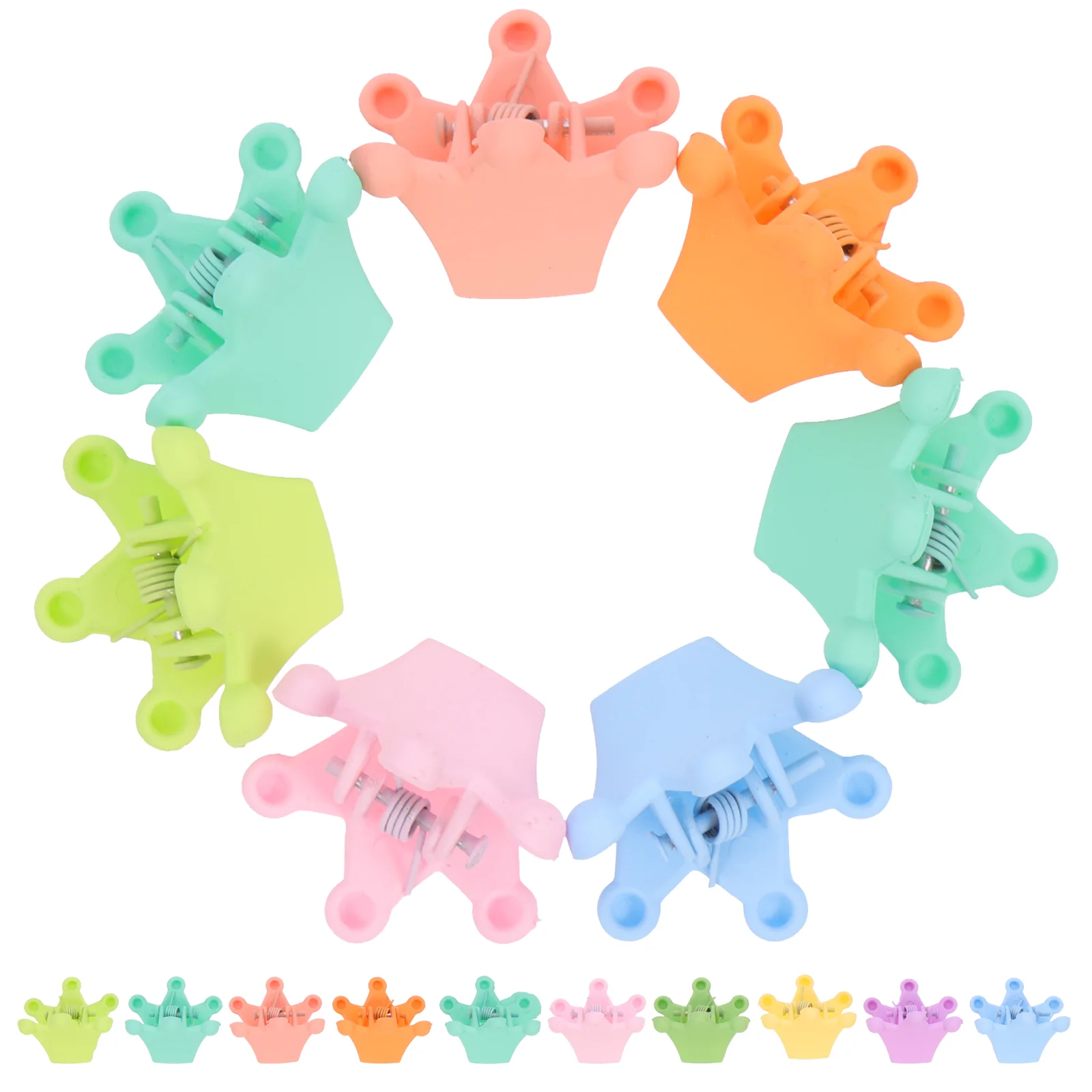 

20pcs Baby Girls Tiny Hair Clips Mini Hair Claw Clips Crown Hair Accessories