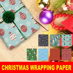 10pcs Tissue Paper 50*66CM Craft Paper Floral Christmas Gift Wrapping Paper  Home Decoration Festive