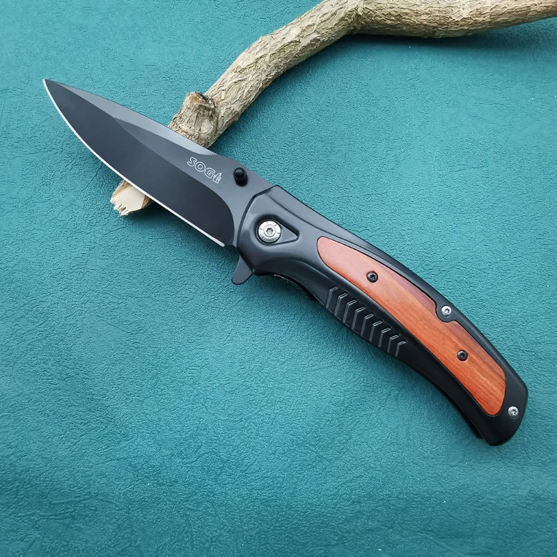 Outdoor Self-defense Portable Knife High Hardness Sharp Fruit Camping Tactical Bearing Folding Men's Hunting