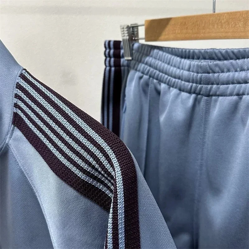 2025ss Aky Blue AWGE вязаная спортивная куртка в полоску для мужчин и женщин 1:1