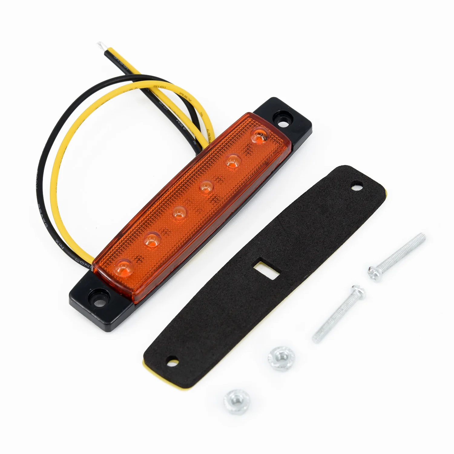 

Super Bright Side Sign Taillights Buses Trailers Lamp Wagons Durable ABS Material Yellow 6SMD 24V Trucks 6 LED