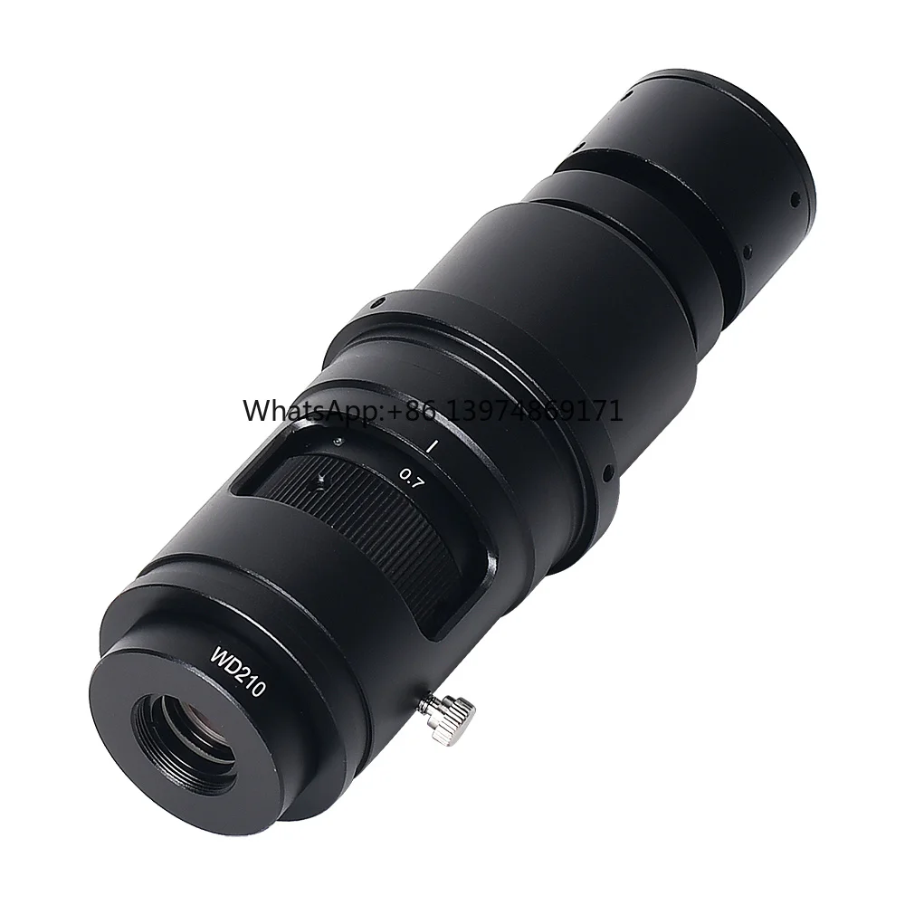 Фото Объектив с зумом C-Mount 0.7X-5X, парфокальный объектив 180X 120X, линза для монокулярного микроскопа №2