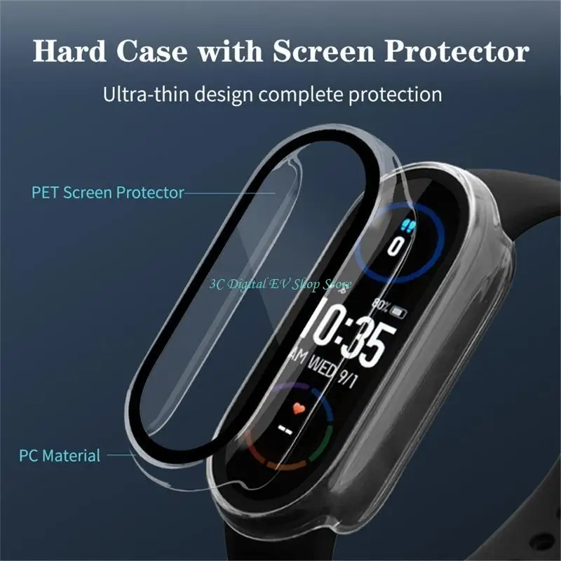 Фото E74D Защитный чехол для Mi Band 6 5 4 3 для смарт-часов, полная крышка покрытия №5