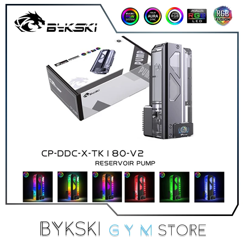 

Bykski Square AIO Water Pump RGB, DDC Pump Box+Reservoir Combo, 180mm/220mm Res PWM 5V/12V M/B SYNC, CP-DDC-X-TK180-V2