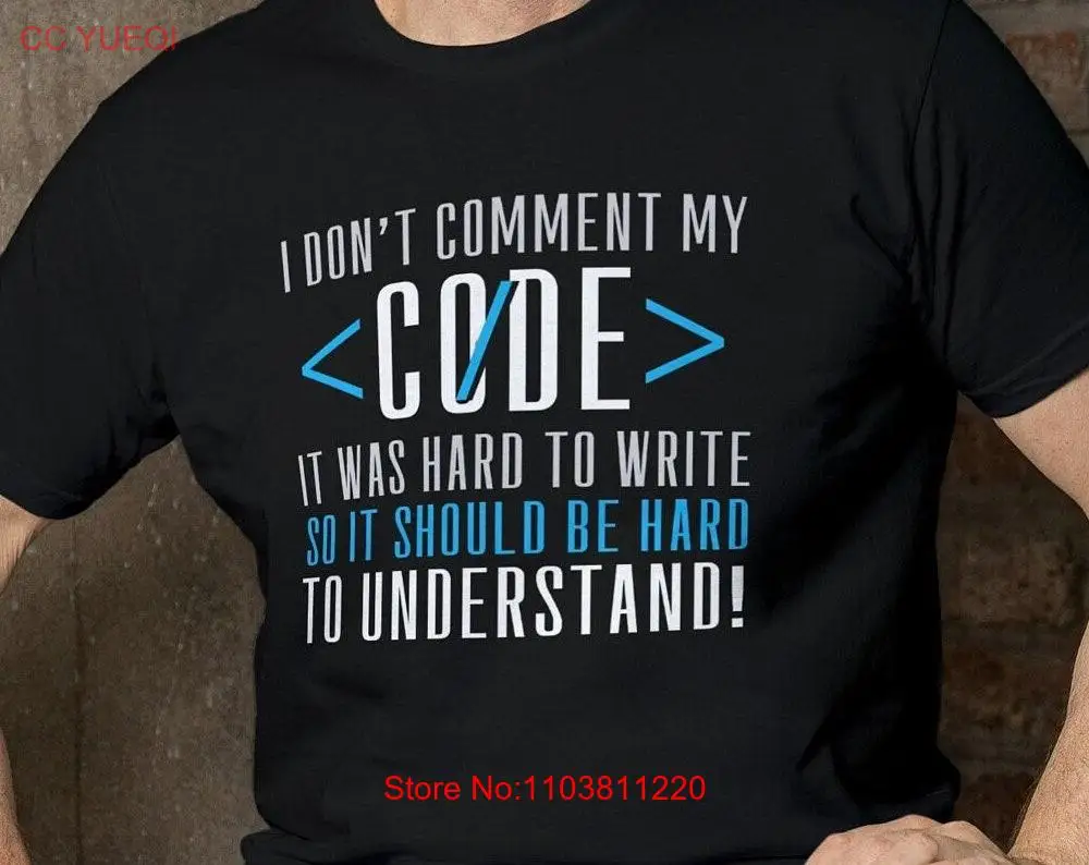 Забавная футболка-программист для кодеров неоцементированный код юмор мужской
