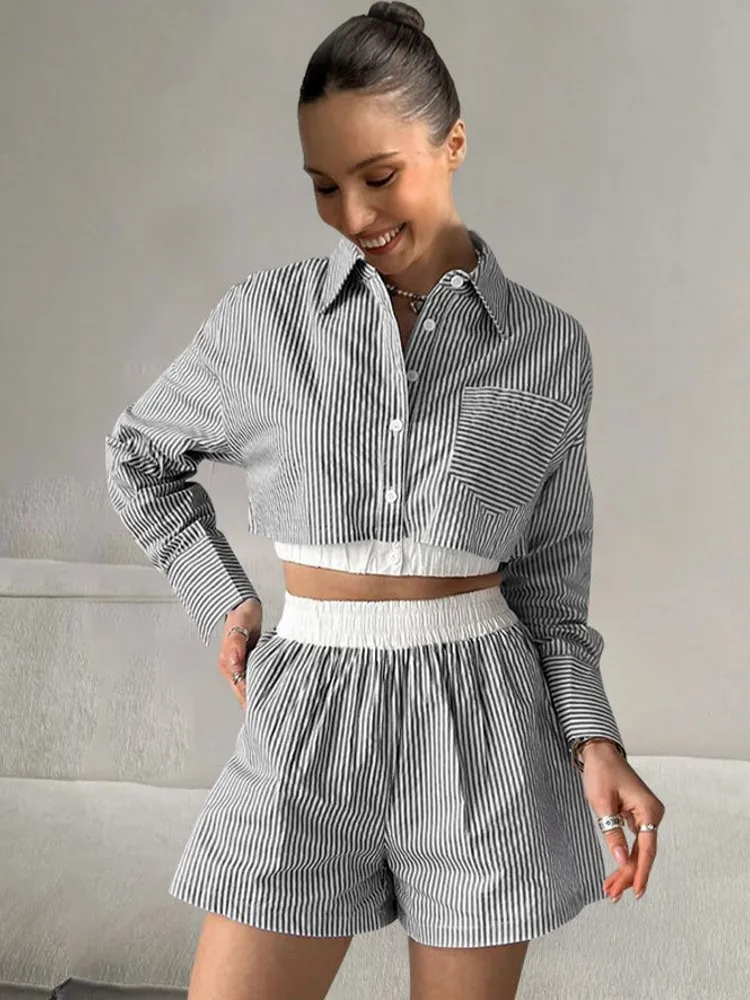 Женский комплект из двух предметов сексуальный летний и осенний топа рубашки в