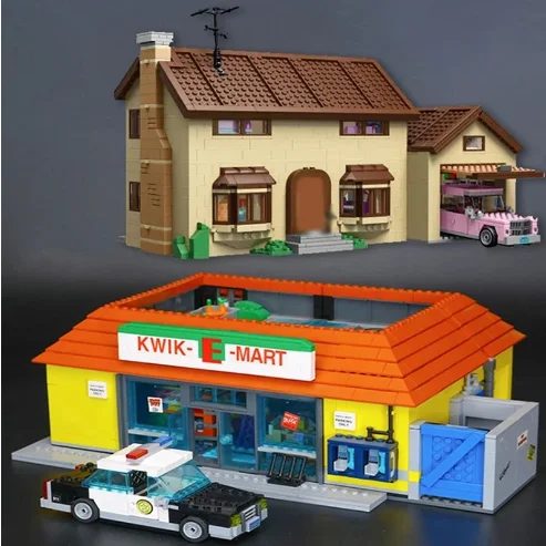 

2232Pcs 16004 Simpsons Action Model Building Block Bricks Compatible with 71016 71006 bricks for Children Christmas Gift