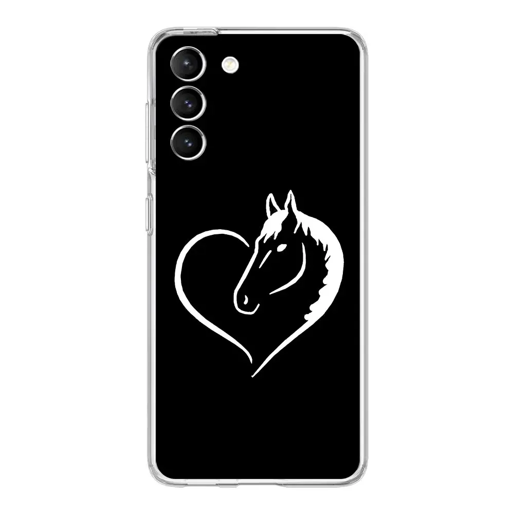 Чехол для телефона с изображением животного лошади Samsung Galaxy S24 S23 S22 S20 Ultra S21 FE 5G S10 S9