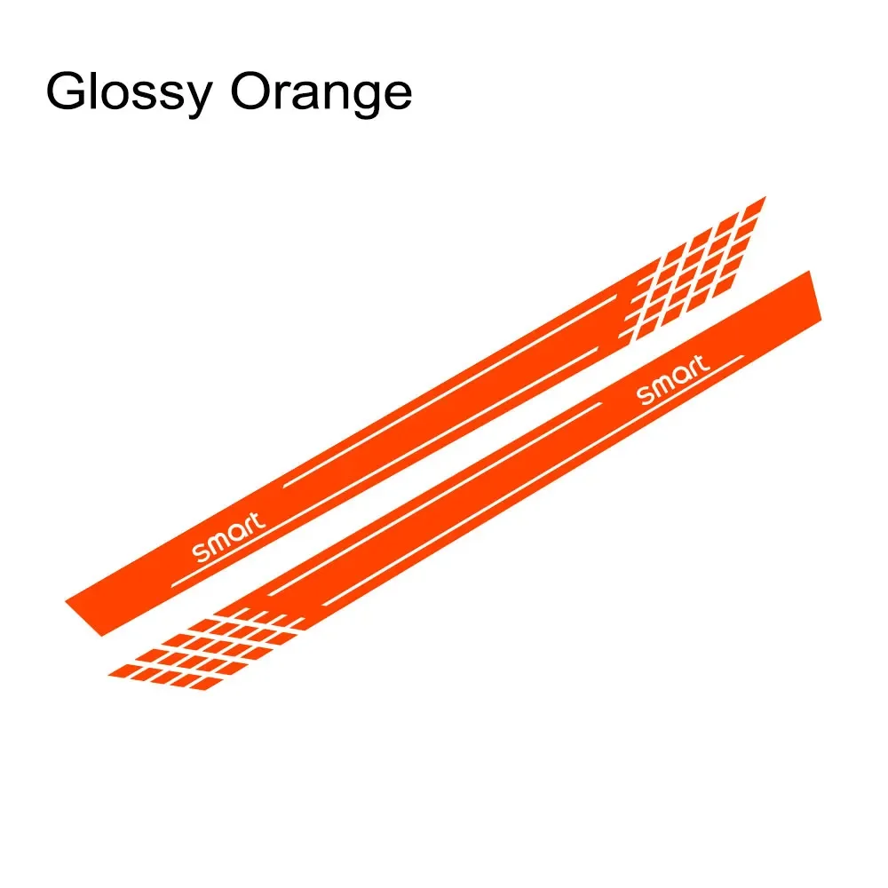 2 шт. наклейки на боковую юбку автомобиля в полоску для Smart Fortwo Forfour 453 451 450 гоночный стиль виниловые пленочные наклейки автоаксессуары