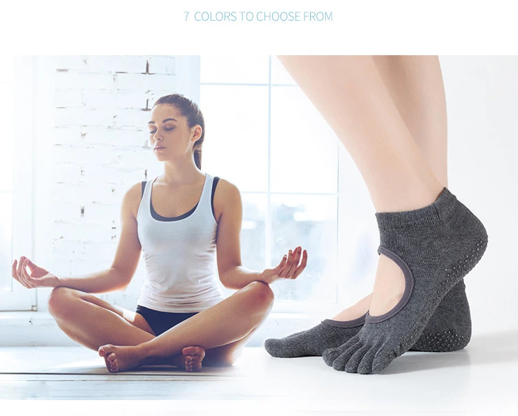 Hylaea Yoga Socks for Women Grip Ballet Pilates Barre Dance Toes Feet Ballet Dance Barefoot Non Slip Sports Soccer Running