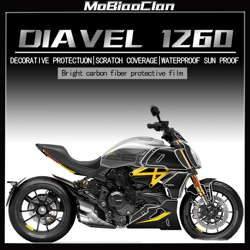 Для DUKATI DIAVEL 1260 наклейка 6D из углеродного волокна защитная пленка для тела