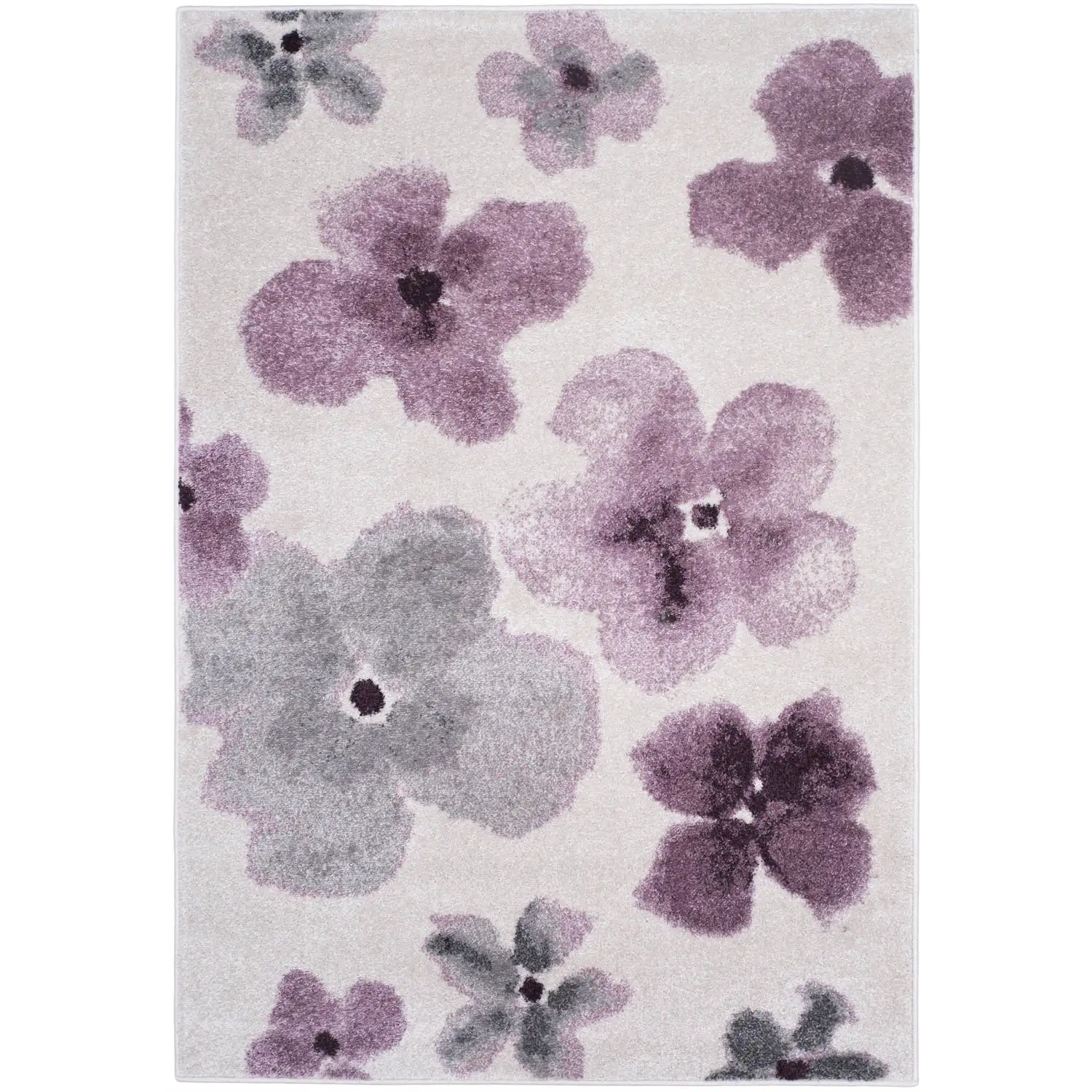 

Adirondack Feride Floral Area Rug, Ivory/Purple, 3` x 5`