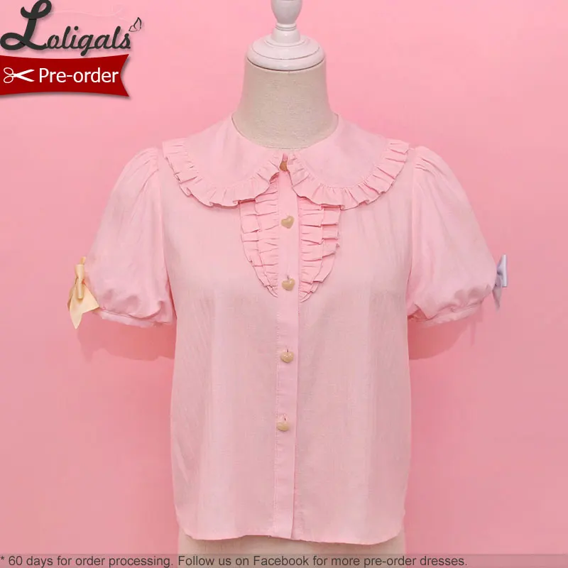 

Candy Cat ~ Sweet Peter Pan Collar Lolita Shirt by Alice Girl ~ Pre-order