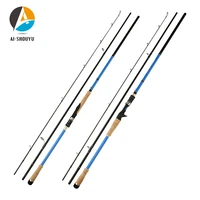 ai shouyu spinning fishing rod casting fishing rods carbon fiber 1 8 3 0m 3 section portable lure rod pole for river stream lake