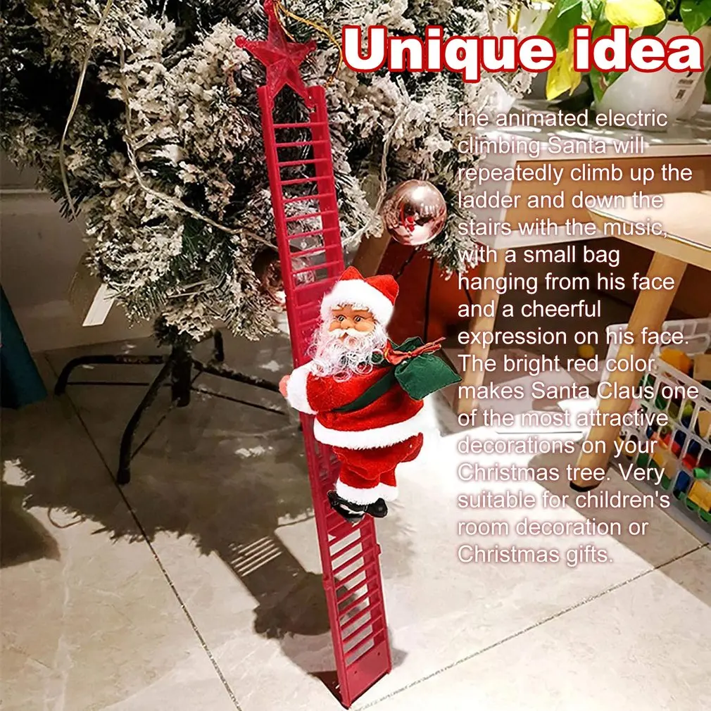 

Кукла Дед мороза 70 см, парашют с лестницей для скалолазания, электрические музыкальные рождественские украшения, детские игрушки, подарки