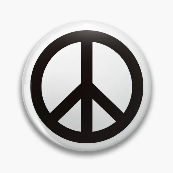 Знак мира символ мягкая пуговица забавный декор металлическая брошь для одежды