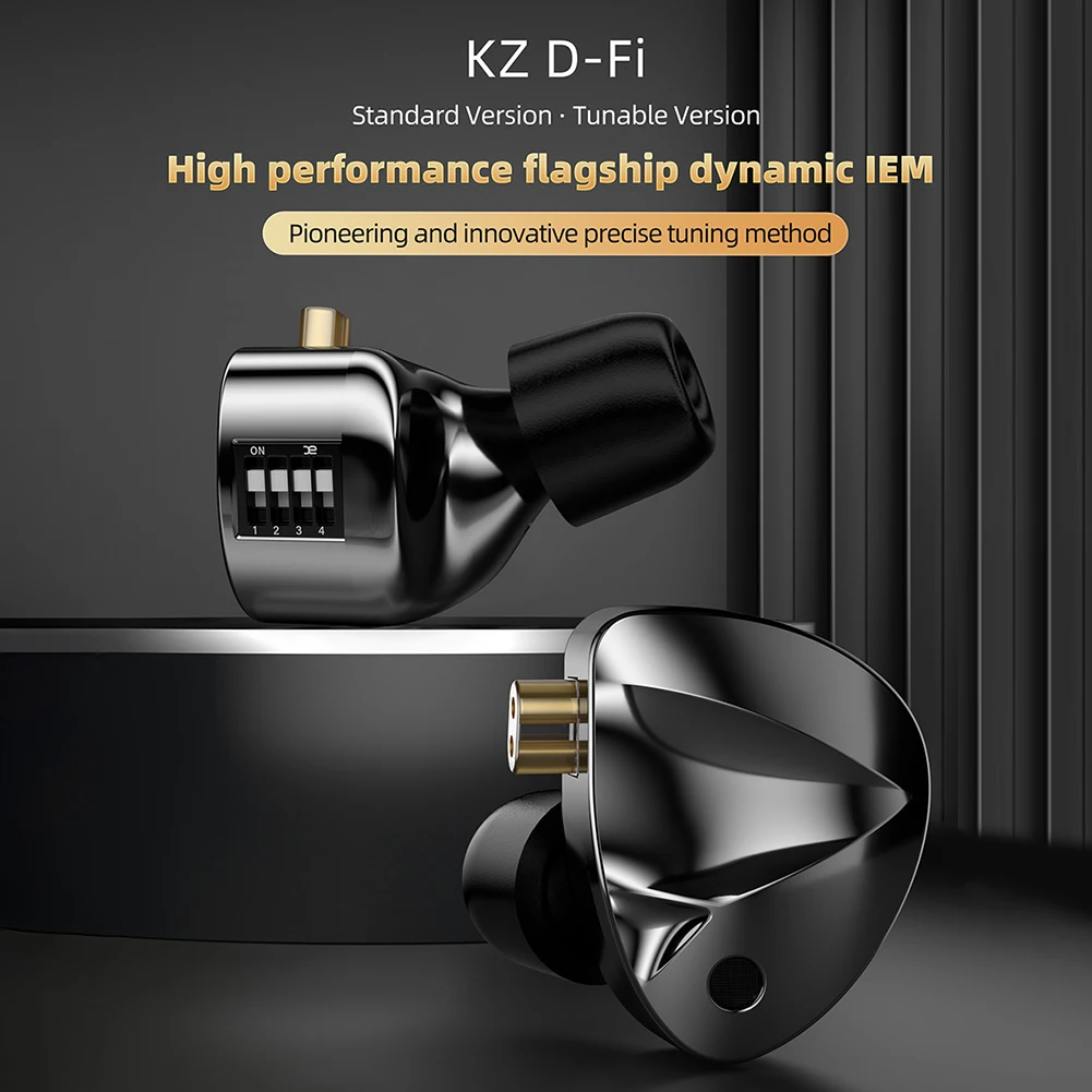 

Наушники-вкладыши KZ D-Fi спортивные с шумоподавлением и штекером 3,5 мм