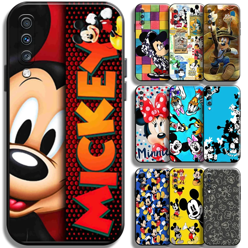 

Disney Mickey Minnie Mouse For Samsung Galaxy A70 Phone Case TPU Coque Liquid Silicon Back Carcasa Shockproof Cases