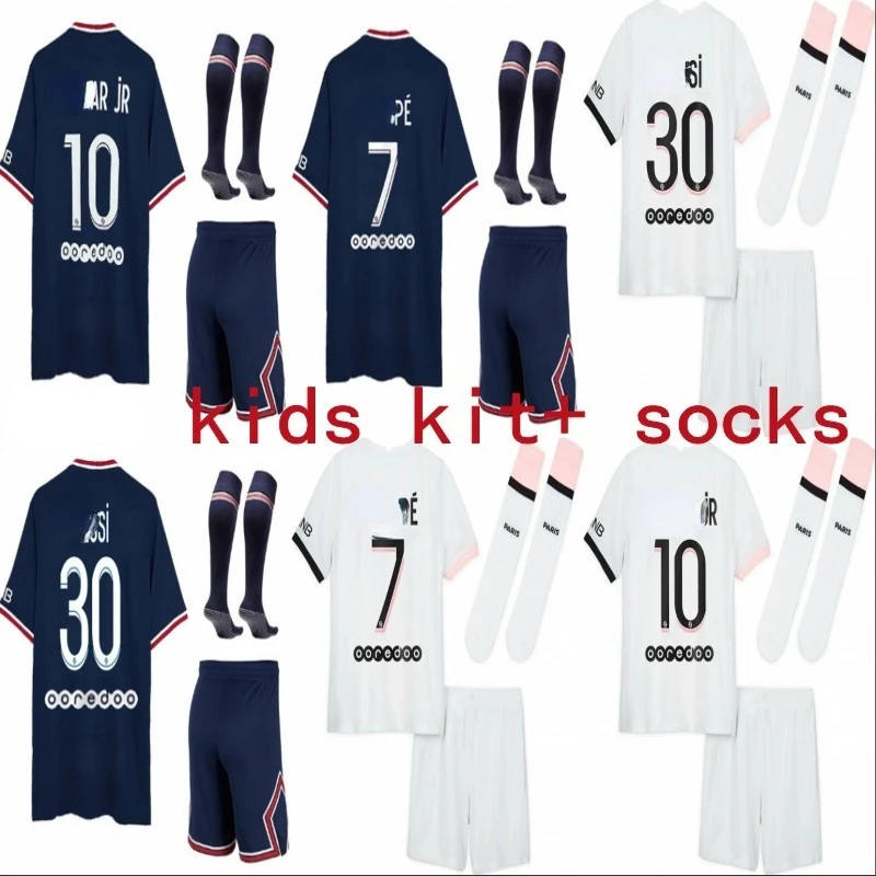 

Free Shipping Kids Soccer Jerseys 2021 2022 jersey 21 22 Boys girls kit + socks Set jersey football Kids Kit