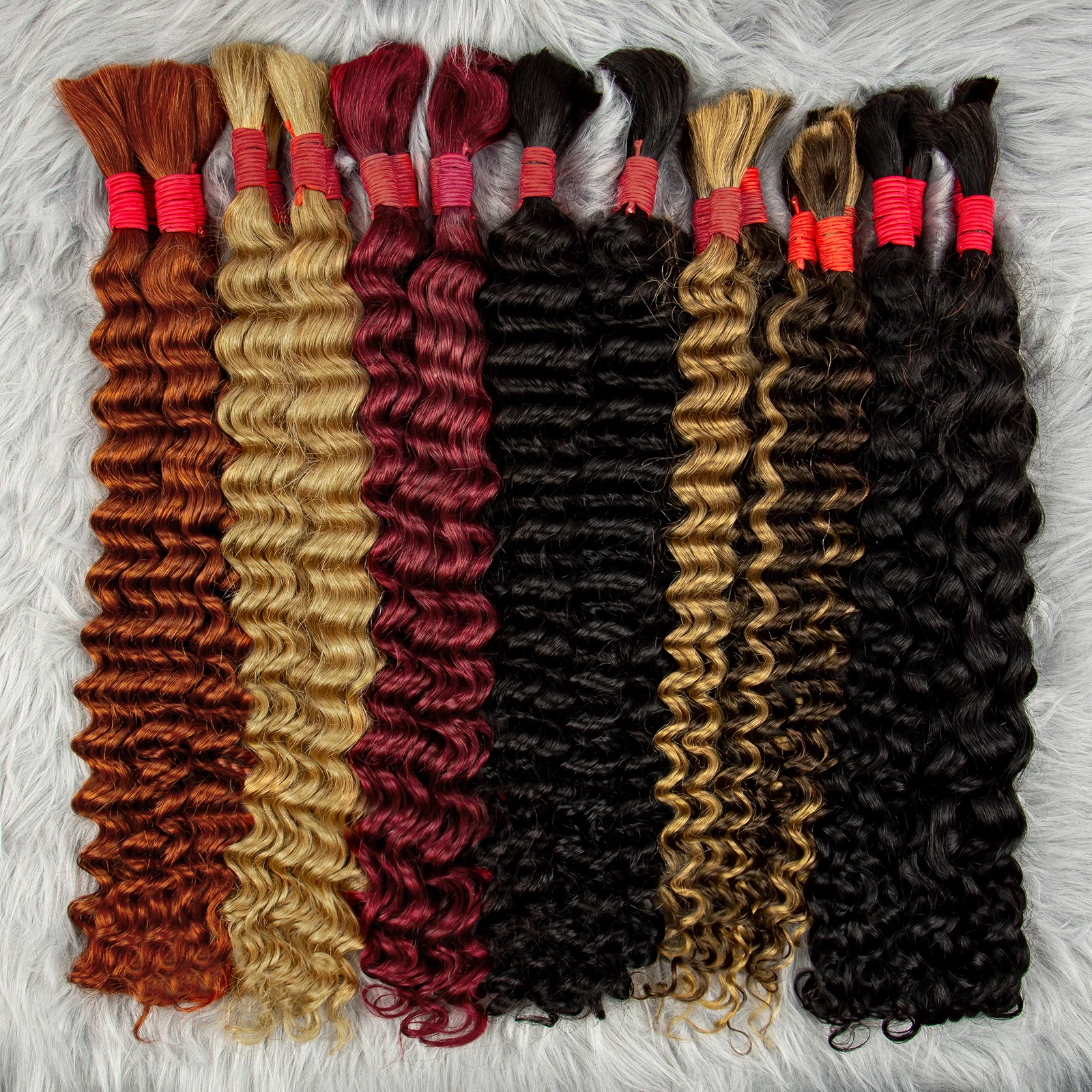 350 Имбирные плетеные человеческие волосы в стиле бохо для плетения женские с