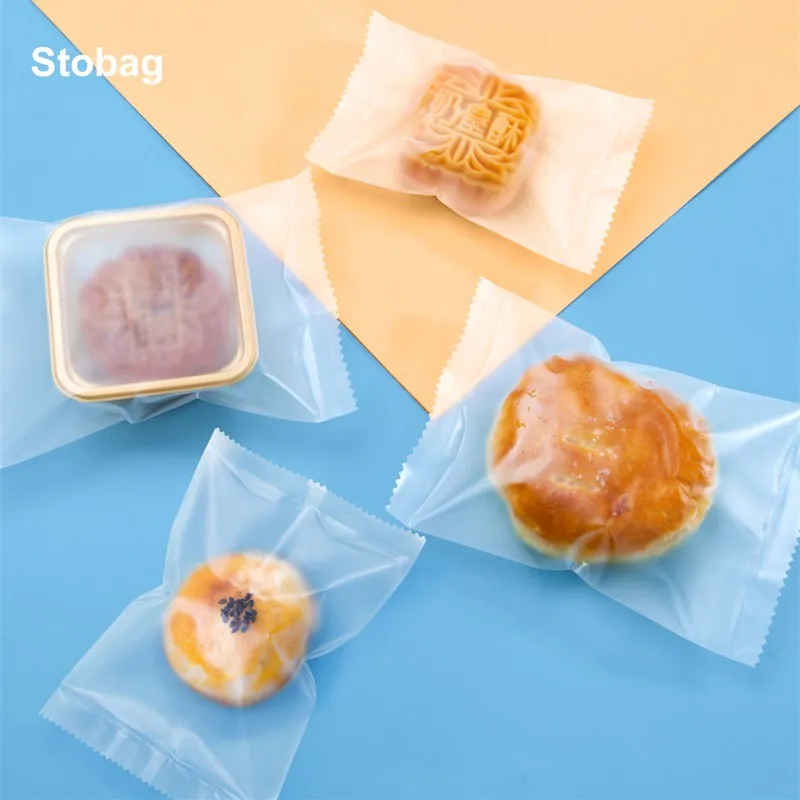 

StoBag 500pcs Wholesale Frosted Cookies Bags Hot Sealed Baking Plastic Biscuit Gift Packaging DIY Handmade Candy Party Favors