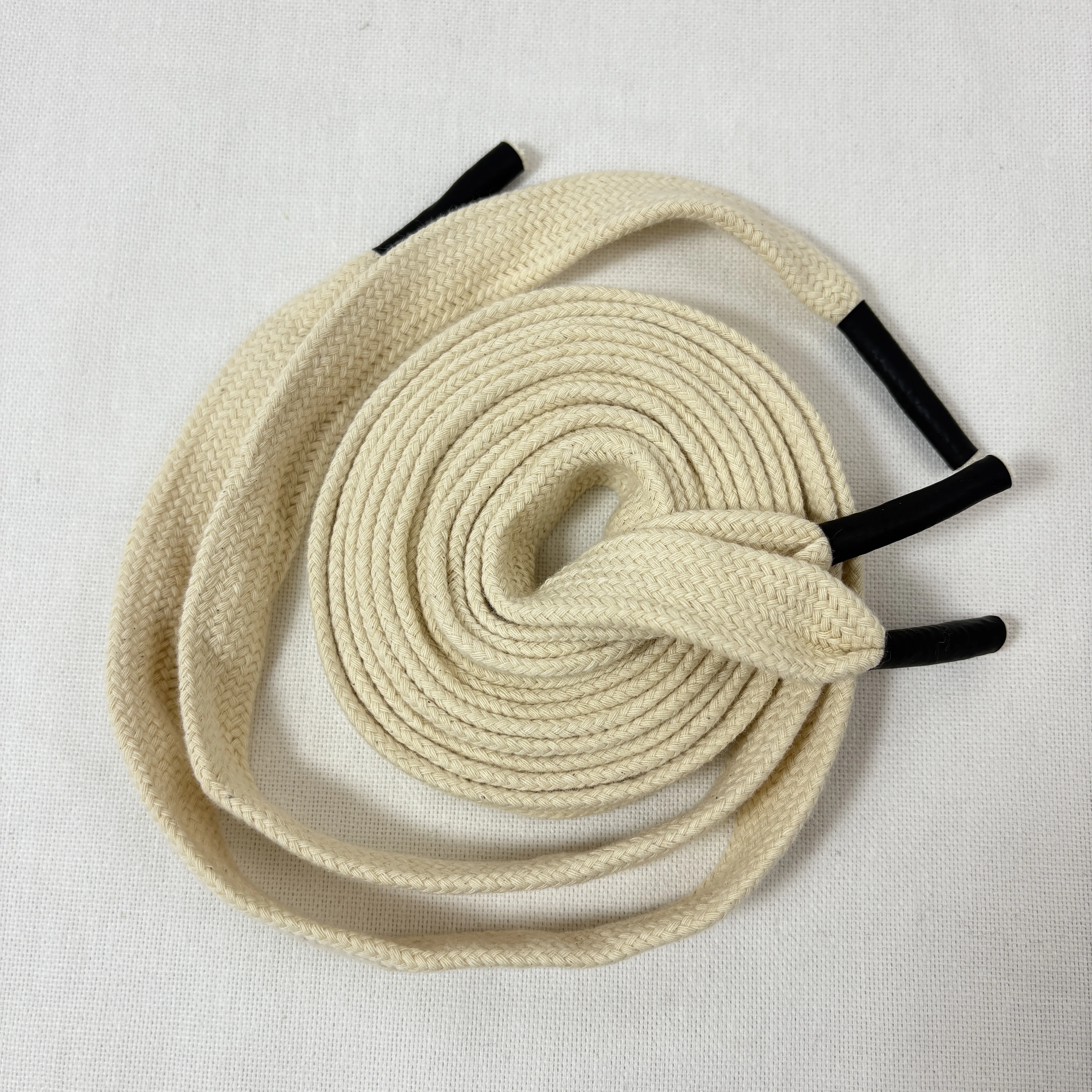Фото Rice White Qwa Owens Man Jumbo Shoes Кружева 100% женский хлопок Сменный шнурок Широкий толстый шнурок для высоких сапог Низкие кроссовки №4