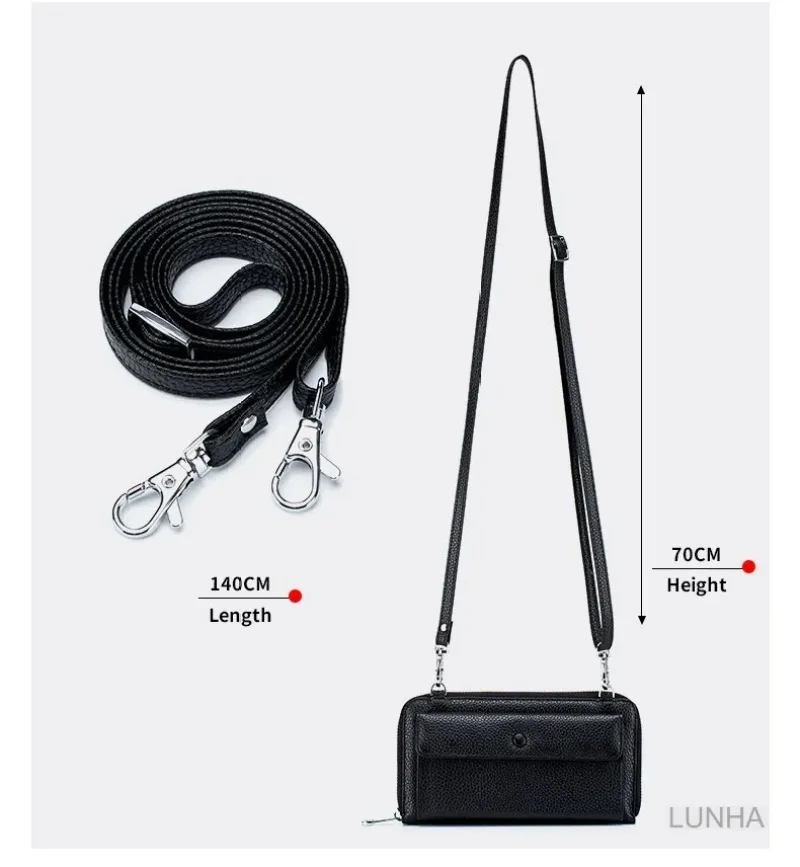 Женская сумка-мессенджер из натуральной кожи с отделением для карт