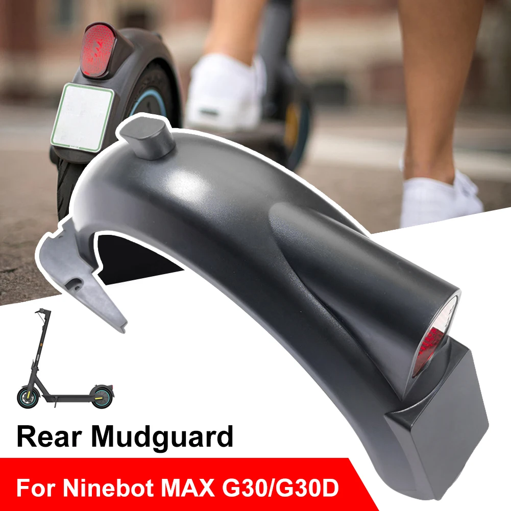 Electric Scooter Rear Mudguard Rear Brake Light Kit for NINEBOT/Segway MAX G30/G30D Electric Scooters Tire Splashproof BackGuard