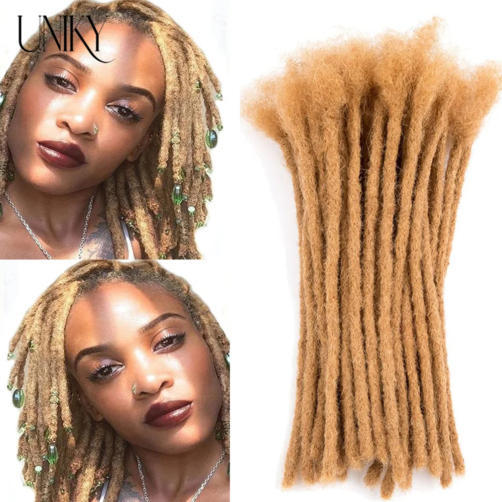 Dreadlocks Brazilian 100% Human Hair Strand Crochet Braid Hair Locs Extension 0.4 cm Kinky Braiding Bundles Microlocks Wholesale