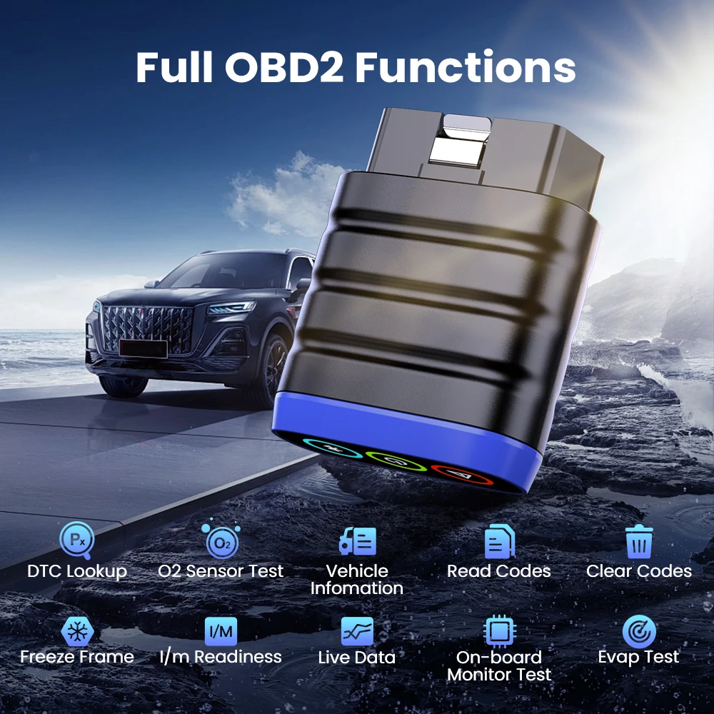 Фото Автосканер MUCAR BT200 Lite OBD2 с функцией сброса данных о масле, пожизненными бесплатными обновлениями, диагностикой всех систем и 15 функциями сброса, считыватель кодов неисправностей автомобиля №4