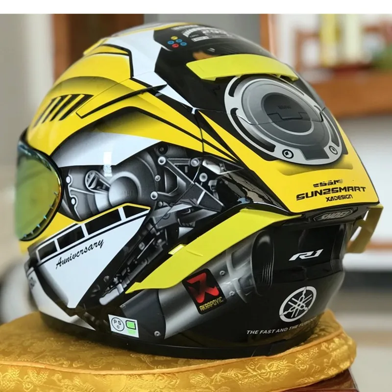 SHOEI X14 Helmet X-Fourteen R1 60th Aniversary Edition Yellow Helmet Full Face Racing Motorcycle Helmet Casco De Motocicleta ECE enlarge