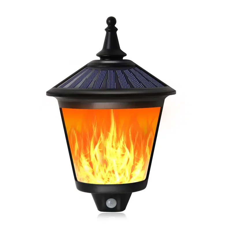 

HMTX 1pc Solar Wall Sconce With Flickering Flame