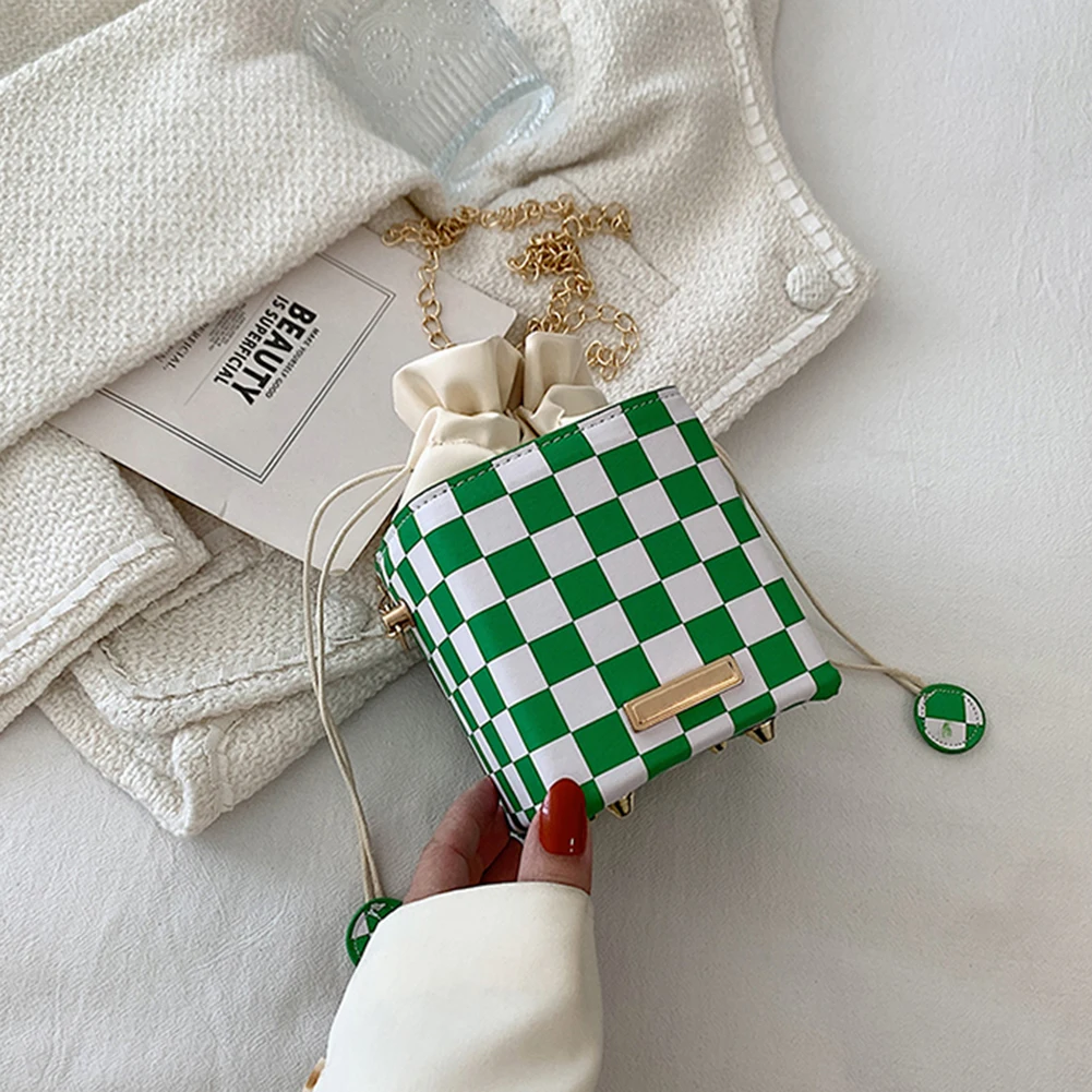 

Модные маленькие женские сумки в шахматную клетку, женская сумка-мессенджер через плечо с ремешком через плечо, летняя маленькая сумка в фо...