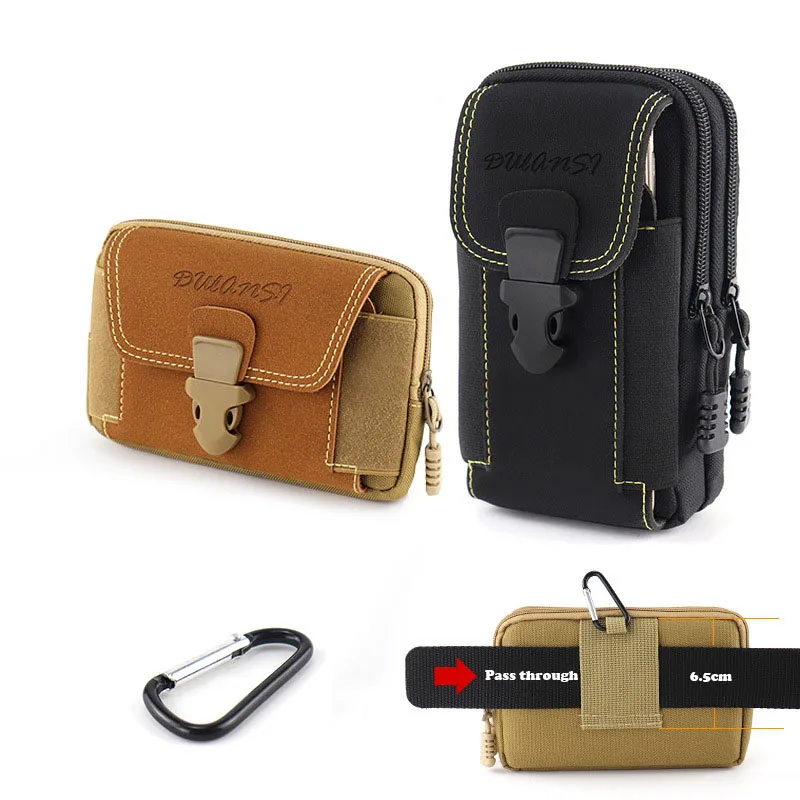 Fashion Men Multi-function PU Leather Fanny Waist Bag Casual Mobile Phone Purse Pocket Male Outdoor Travel Sports Belt Bum Pouch
