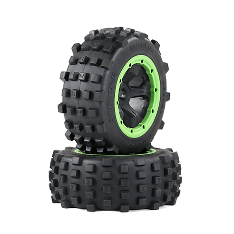 

Off-Road Car Rear Tyres for 1/5 BAHA ROVAN KM BAJA 5T/5SC/5FT Rc Car Toys Parts 195X80mm,Green