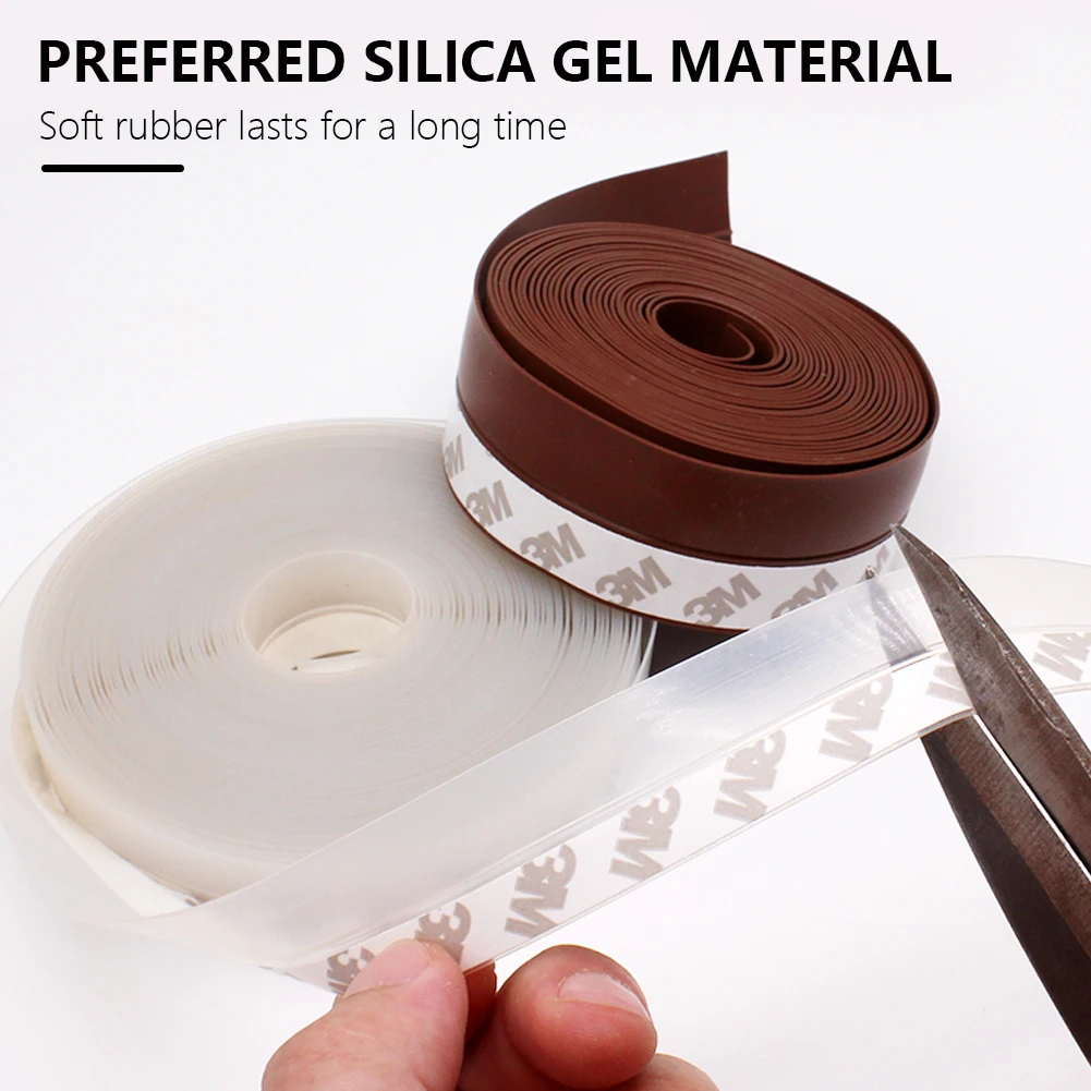 Самоклеящаяся силиконовая лента нижняя уплотнительная полоска для дверей и окон
