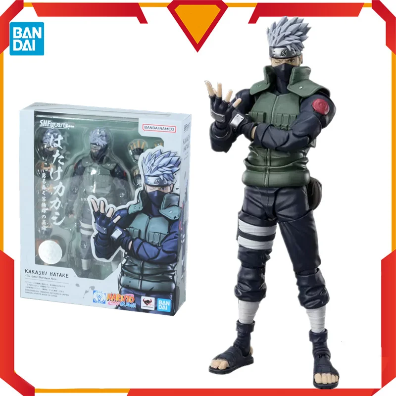 Оригинальные фигурки в наличии Bandai, коллекционные модели кукол-игрушек с орнаментом Hatake Kakashi 16 см