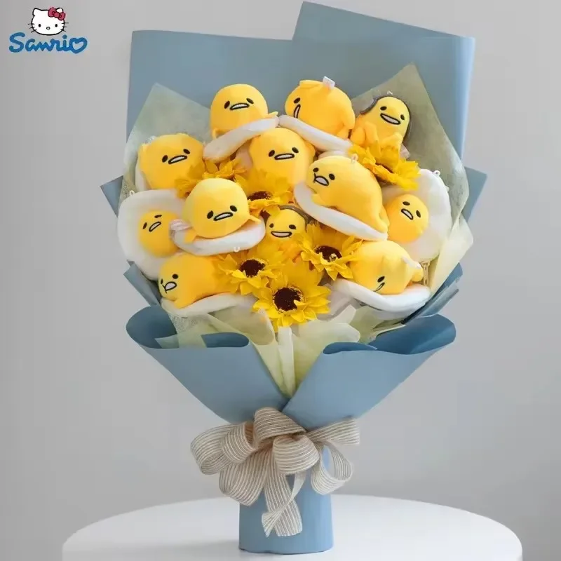 Sanrio Hot Gudetama Kawaii яйцо кукла букет мультфильм креативная милая ручной работы для