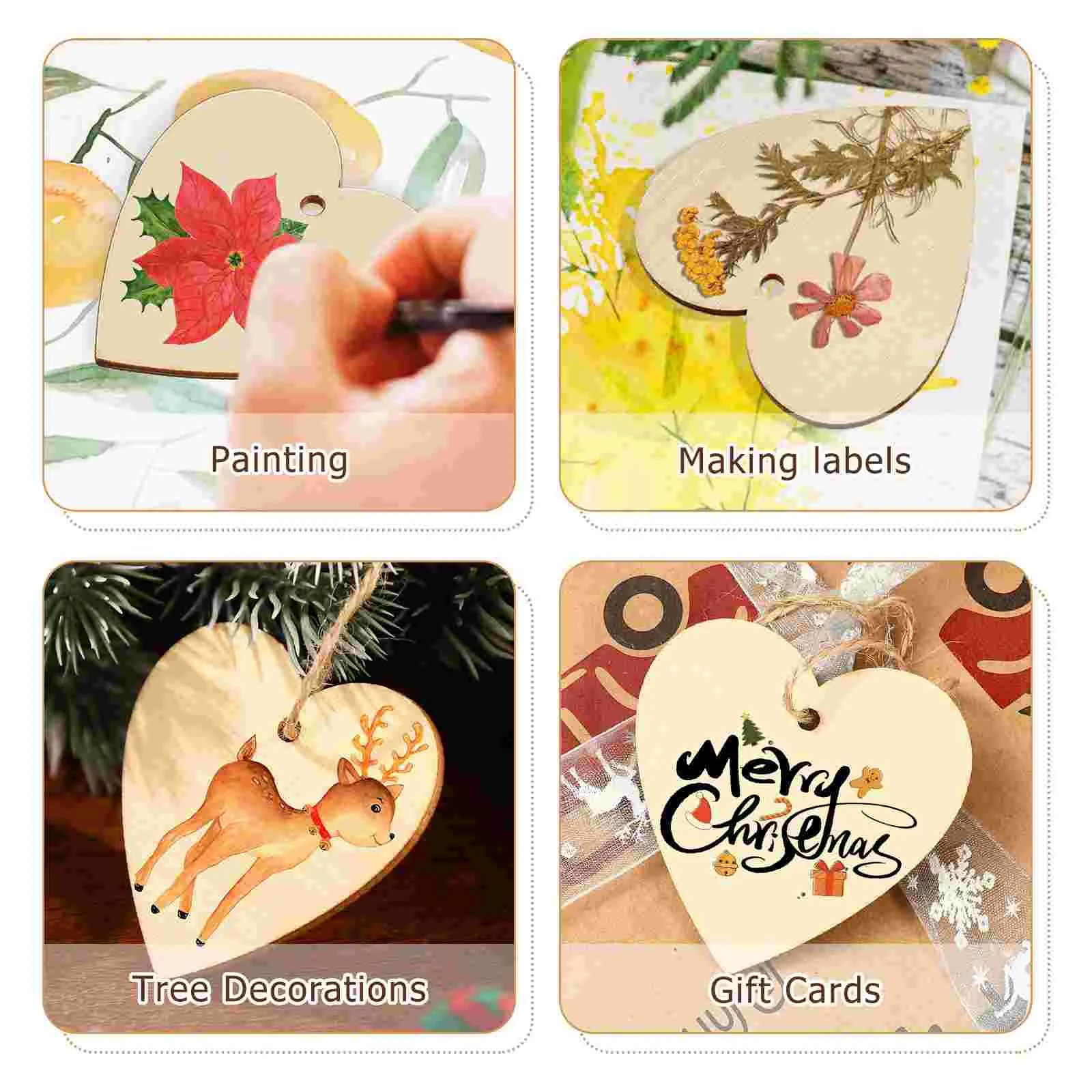 50 шт. ломтики в форме сердца деревянные чипсы формы для поделок декор любви