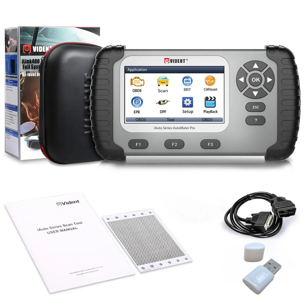 VIDENT iAuto708 Full System Scan Tool OBDII Scanner Diagnostic for All Makes |