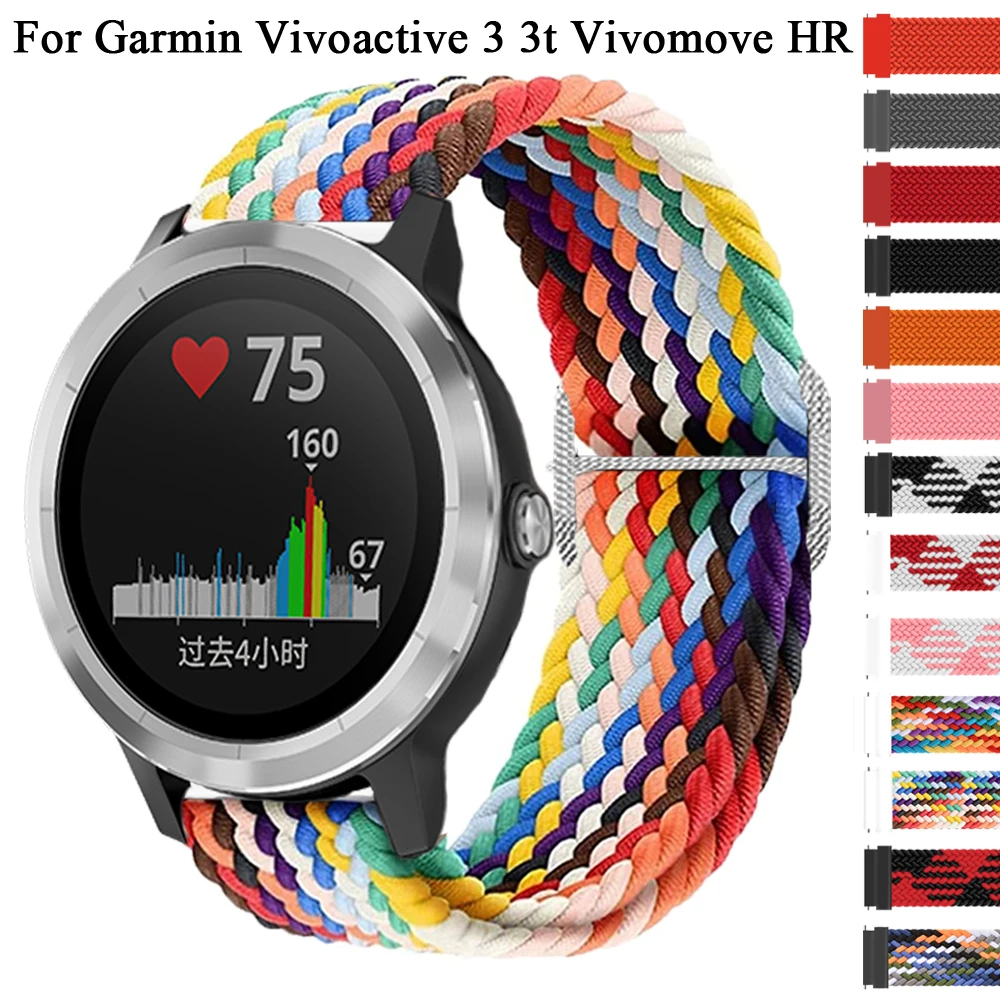 

Ремешок нейлоновый для смарт-часов Garmin Vivoactive 3 3t Vivomove HR, 20 мм