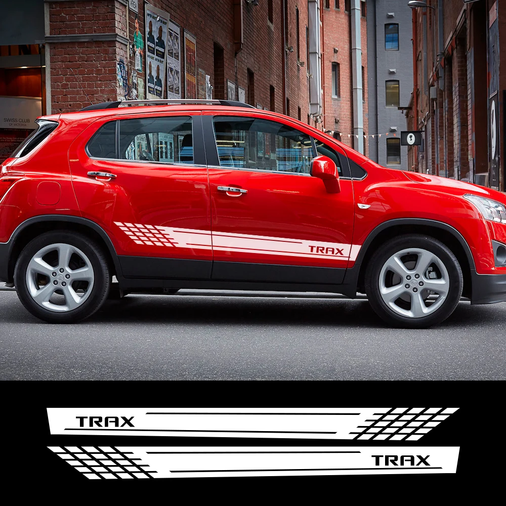 

2 шт., автомобильные стильные боковые виниловые наклейки для Chevrolet Trax