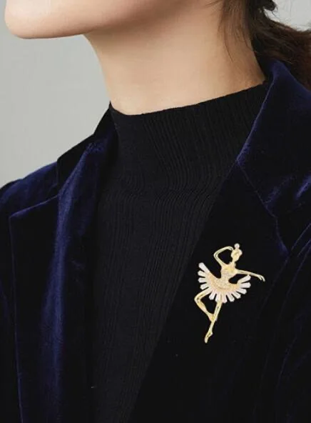 Гимнастика девушка цветок танцовщица хрустальные стразы inabrooches для женщин