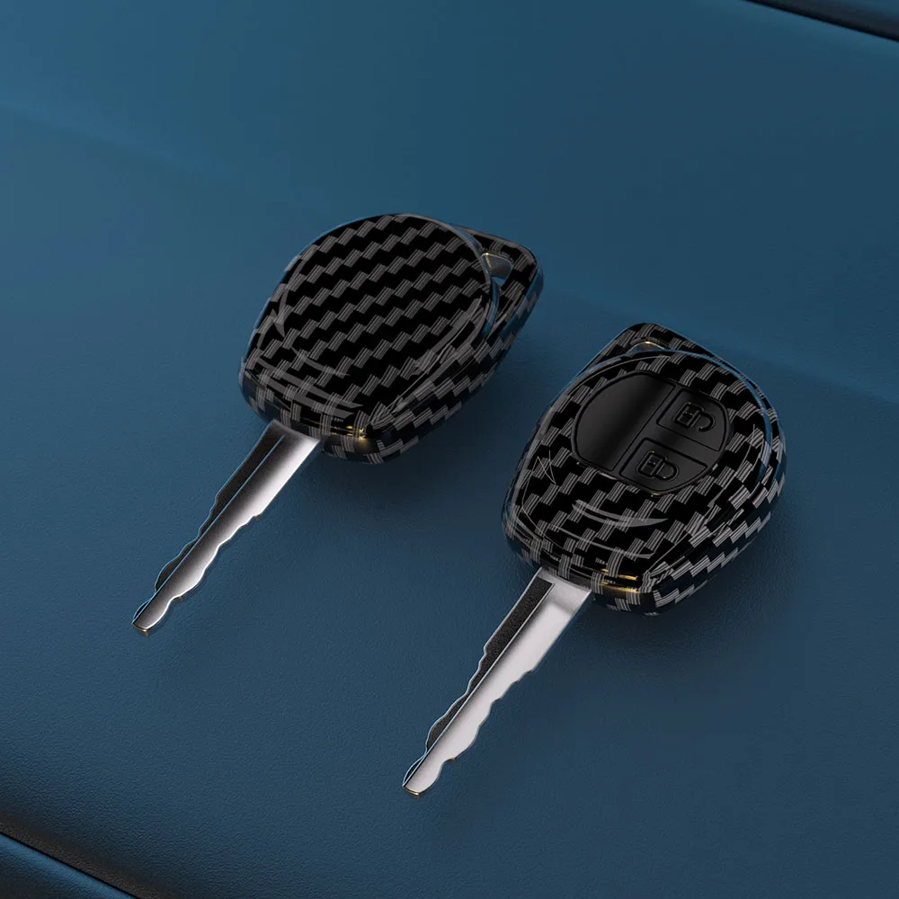 Чехол для автомобильного ключа из углеродного волокна Suzuki SX4 Swift Liana Vitara Jimny Alto Ignis