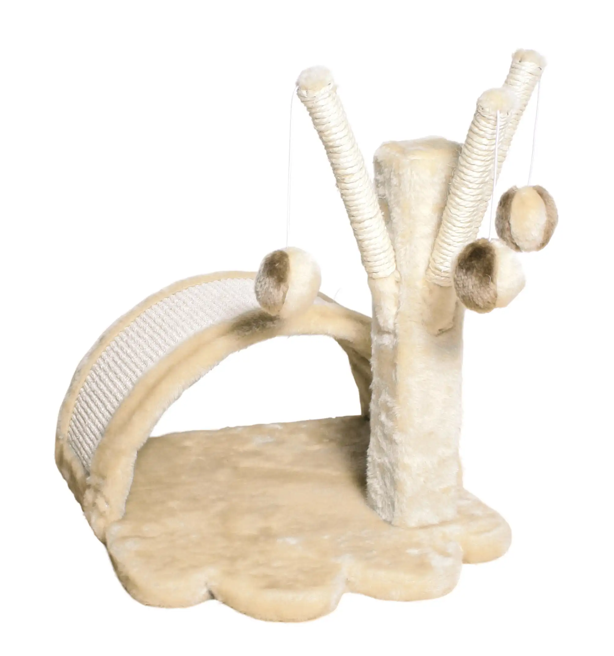 

Tavira Plush & Sisal Kitten Scratching Pad and Toy Tree, Beige